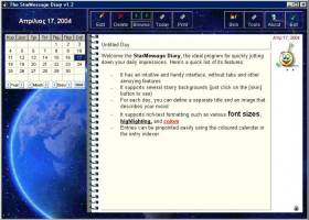 The StarMessage Diary Software screenshot