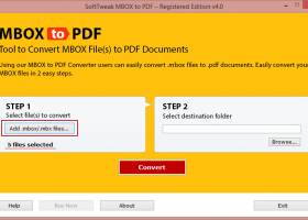 SoftTweak MBOX to PDF screenshot