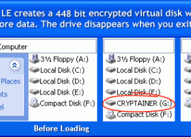 Cryptainer USB Encryption Software screenshot