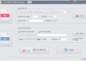 Free PDF To JPG Converter screenshot