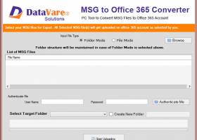 Datavare MSG to Office 365 Converter screenshot