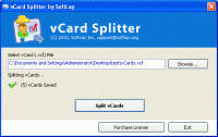 Split vCard Files screenshot