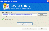 SoftLay vCard Splitter screenshot