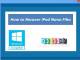 How to Recover iPod Nano Files
